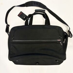 Tumi Black Nylon Carry On Expandable Luggage Laptop Shoulder Bag 22121DH